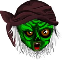 This jpeg image - Halloween Zombie Pirate Mask, is available for free download