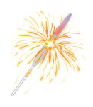This png image - July 4th Perm Red Sparkler, is available for free download