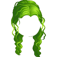 This png image - Legends Parted Wavy Hair Green, is available for free download