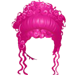 This png image - Legends-Curly-Updo-Pink, is available for free download