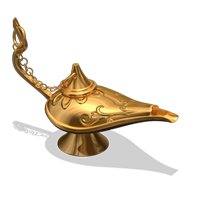 This jpeg image - Moroccan Genie In a Lamp, is available for free download