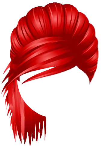 This png image - NYC Party Pulled Back Hair Red, is available for free download