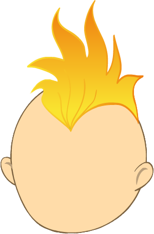 This png image - Orange Mohawk, is available for free download