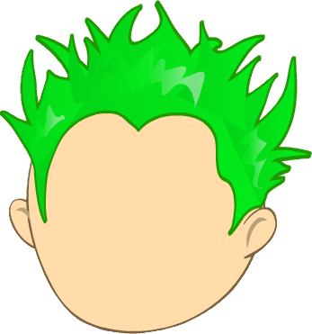 This png image - Perm Green Spiky Hair, is available for free download