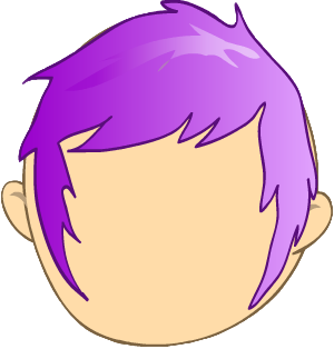 This png image - Perm Purple Sideburn Hair, is available for free download
