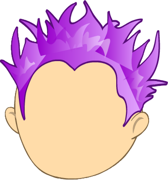 This png image - Perm Purple Spiky Hair, is available for free download