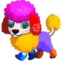 This jpeg image - Rainbow Poodle, is available for free download