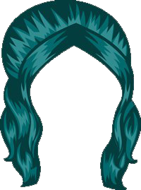 This png image - Rainforest Chunk Hairstyle Blue, is available for free download