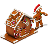 This png image - SnowVille Gingerbread House, is available for free download