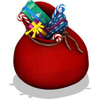 This png image - SnowVille Santa Bag, is available for free download