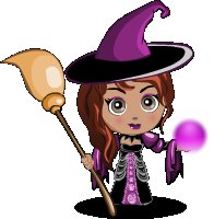 This jpeg image - Spellbound Animated Witch, is available for free download
