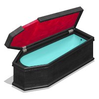 This jpeg image - Spellbound Coffin Bathtub, is available for free download