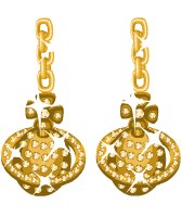 This jpeg image - Spies Vs Super Villains Glam Earrings Gold, is available for free download