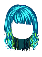 This png image - Turquoise Ninja Tribute Hair, is available for free download
