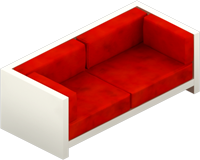 This png image - VIP Red and White Couch, is available for free download