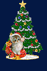 Animated Christmas Tree With Kitty