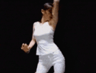 Animated Dancing Girl in White