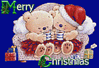 Animated Merry Christmas with teddy bears