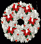 Animated Silver Christmas Wreath