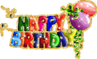 Happy Birthday with Balloons Gif Animation