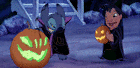 Lilo and Stitch Halloween Pumpkin gif Animation