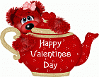 Red Animated Bear Happy Valentine Day
