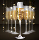 2016 Champagne Glasses Background