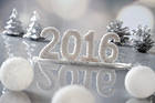 2016 Silver New Year Background