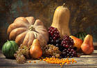 Autumn Background with Fruits