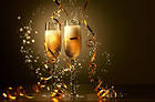Background with Champagne Glasses