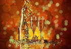 Background with Champagne and Glasses