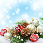 Background with Christmas Ornaments