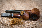 Background with Pipes and Tobacco