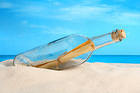 Beach Message in a Bottle Background