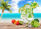 Beach Tropical Cocktails Background