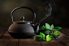 Beautiful Black Teapot Background