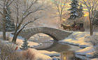 Beautiful Winter Painting Background