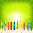Birthday Background with Candles