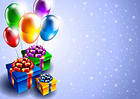 Birthday Background with Gifts