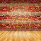 Brick Wall and Wooden Floor Bacground