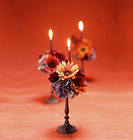 Candle and Flowers Background