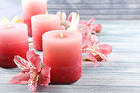 Candles and Flowers Background