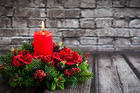 Christmas Background with Beautiful Candle