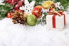 Christmas Background with Gift