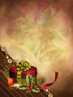 Christmas Background with Red Gift
