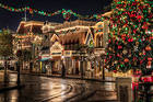 Christmas Background with Vintage City