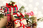 Christmas Gift Boxes Background