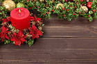 Christmas Red Candle Background