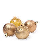 Christmas White Background with Golden Christmas Balls