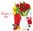 Happy Valentines Day Flowers Background